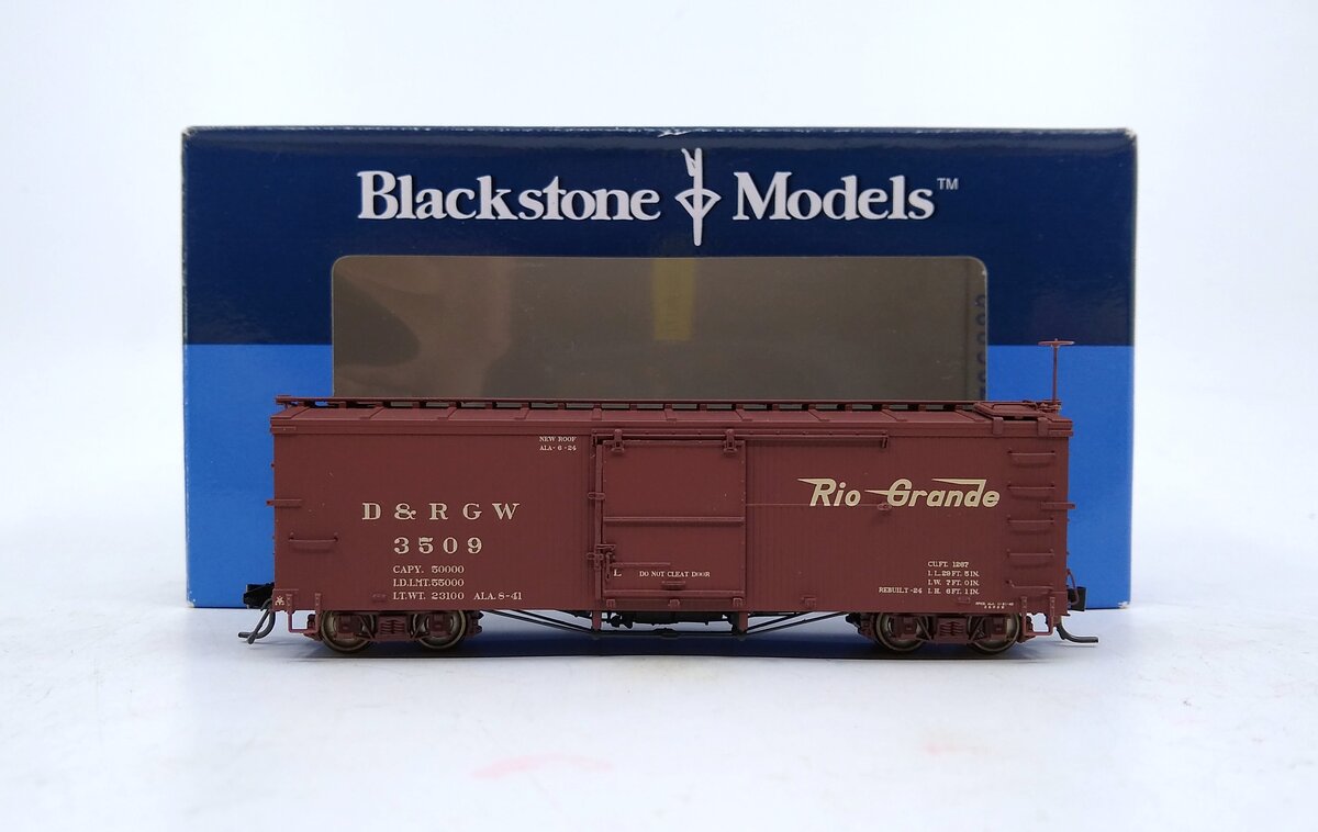 Blackstone Models 340114 HOn3 DRGW 3000 Series 30' Boxcar #3509
