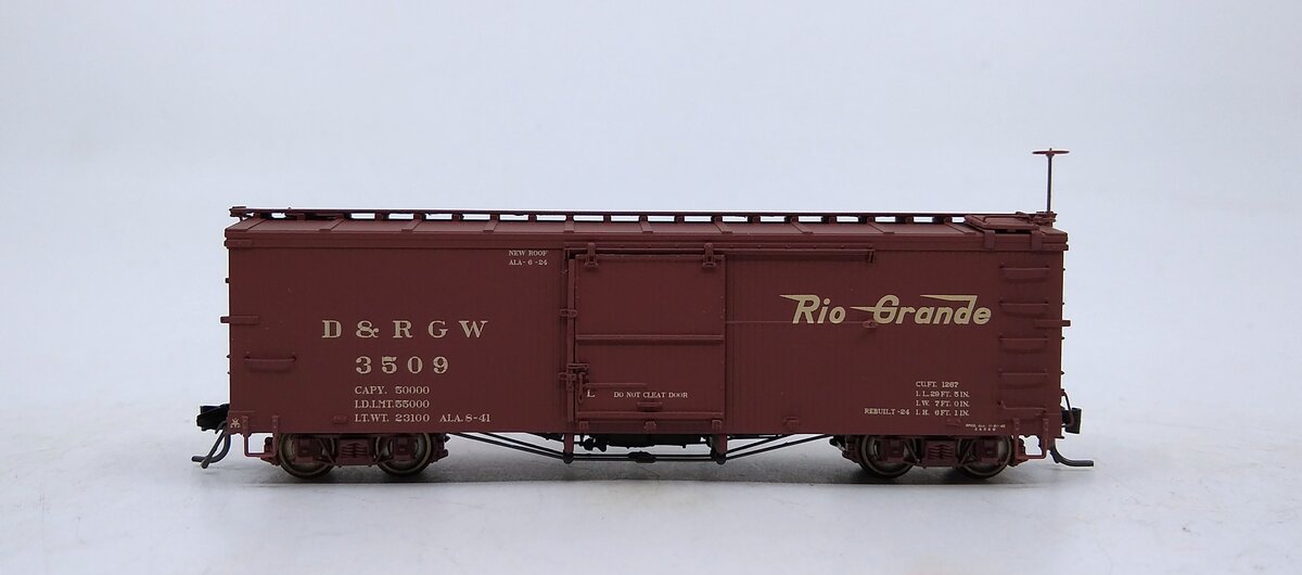 Blackstone Models 340114 HOn3 DRGW 3000 Series 30' Boxcar #3509