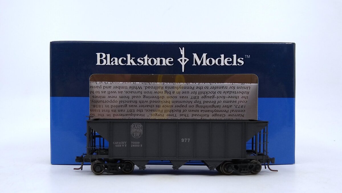 Blackstone Models 340705W HOn3 East Broad Top 3-Bay Hopper #977 - Weathered