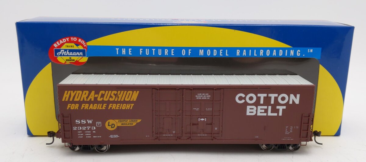 Athearn 89175 HO Scale 50' Cotton Belt PC&F Plug Door Boxcar #23273