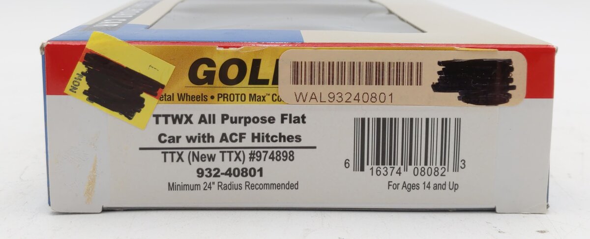 Walthers 932-40801 HO Scale TTWX All Purpose Flat Car W/ ACF Hitches #974898