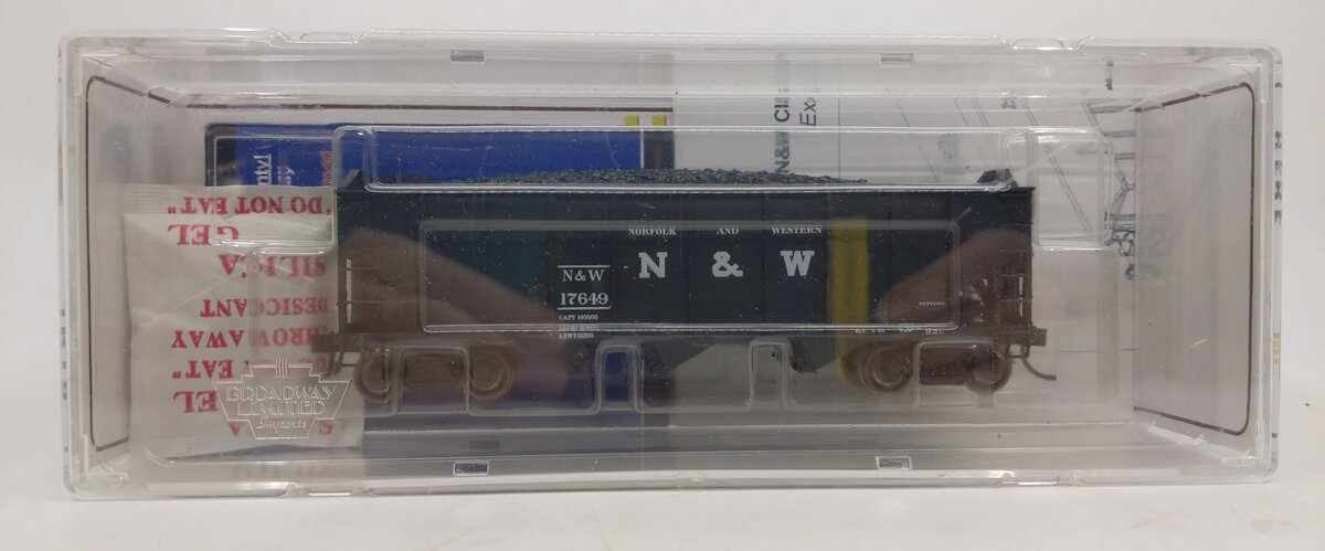 Broadway Limited 1618 HO Norfolk & Western H2a 3-Bay Hopper #17649 LN/Box