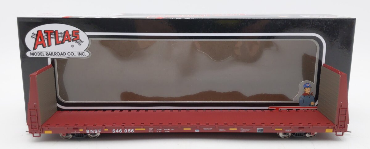 Atlas 20006449 HO Scale BNSF Bulkhead Flatcar #546056