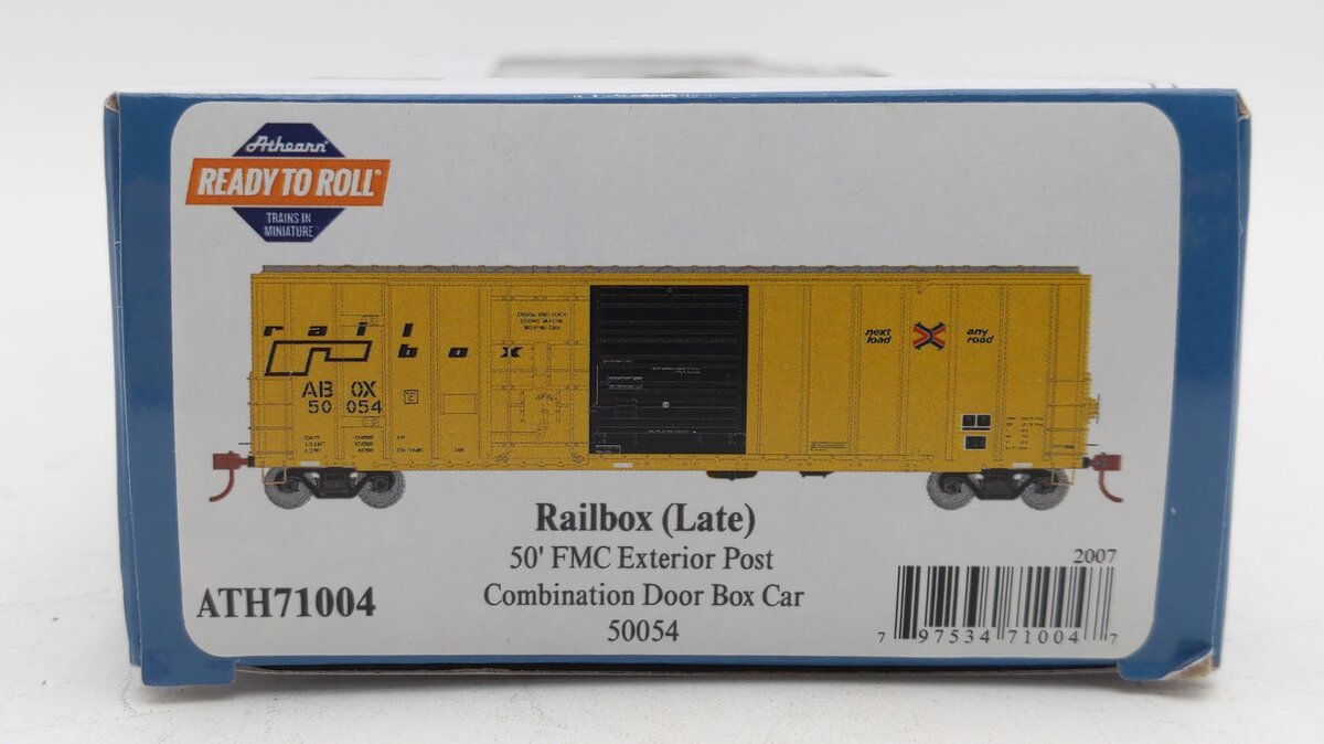 Athearn 71004 HO RailBoxcar/Late 50' FMC Ex-Post Combo Boxcar #50054