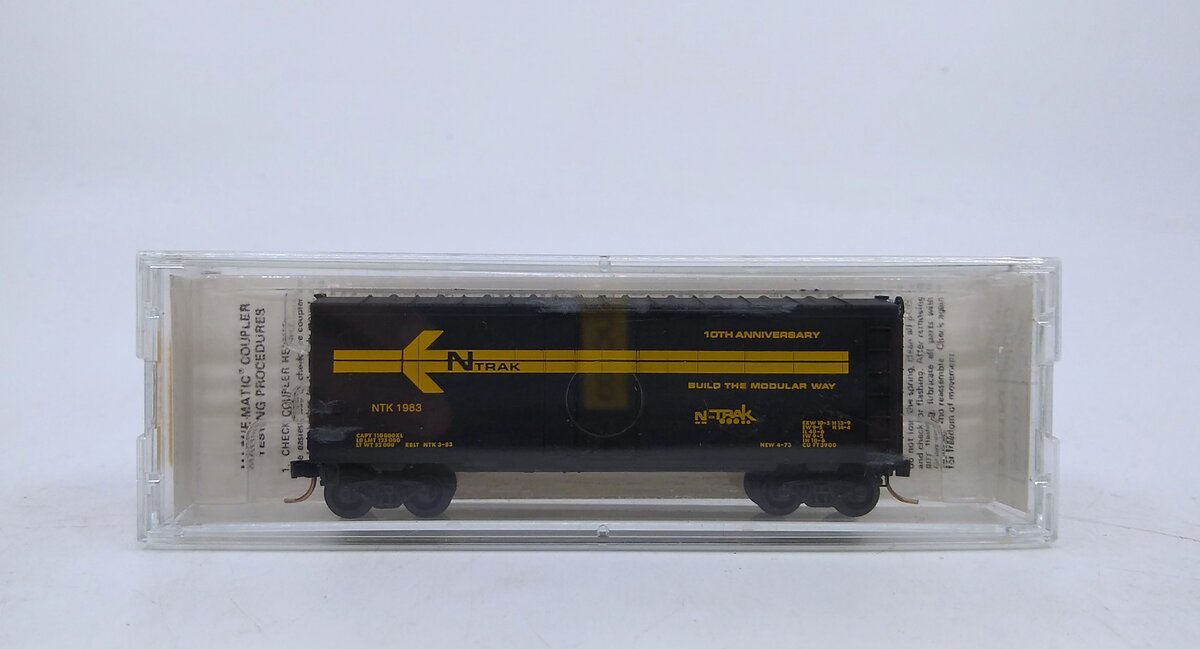 Micro-Trains 83-01 N Scale Ntrak 10th anniversary Boxcar #1983 LN/Box