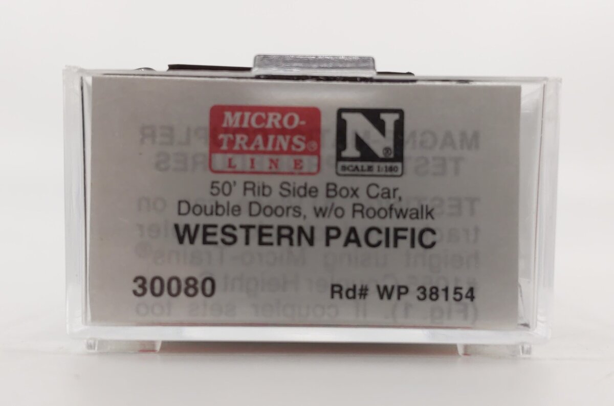 Micro-Trains 03000080 N Western Pacific 50' Double Door Rib Side Boxcar #38154 LN/Box