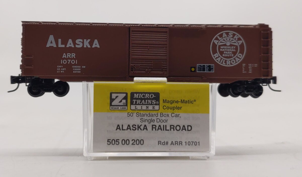 Micro-Trains 50500200 Z Scale Alaska Railroad 50' Standard Boxcar #10701 LN/Box