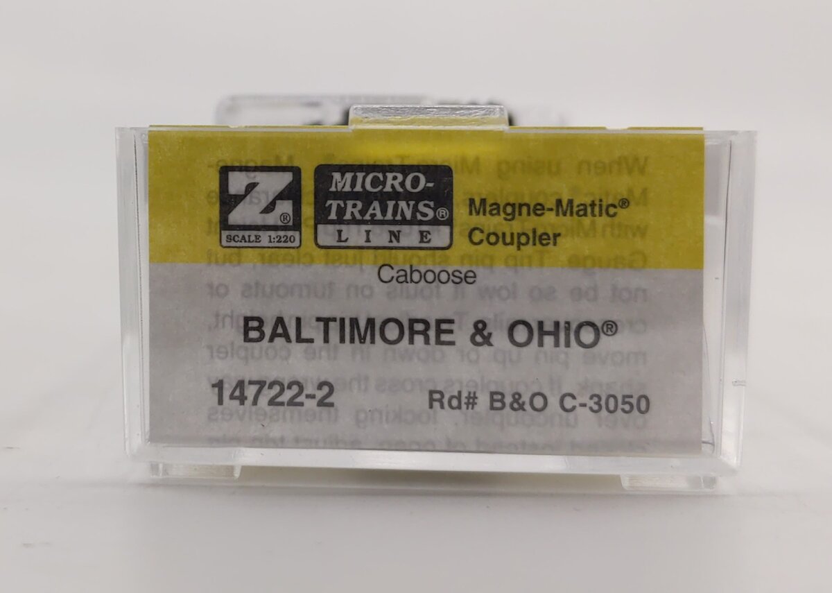 Micro-Trains 14722-2 Z Scale Baltimore & Ohio Caboose #C3050 LN/Box