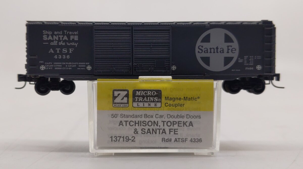 Micro-Trains 13719-2 Z Scale ATSF 50' Standard Boxcar #4336 LN/Box