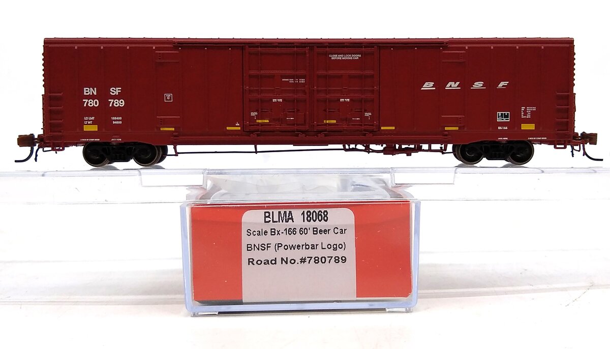BLMA Models 18068 N Burlington Northern Santa Fe Bx-166 60' Beer Car #780789
