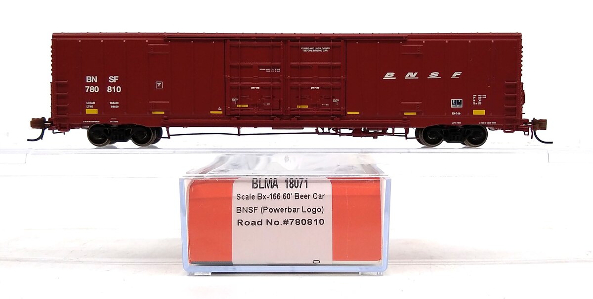 BLMA Models 18071 N Burlington Northern Santa Fe Bx-166 60' Beer Car #780810