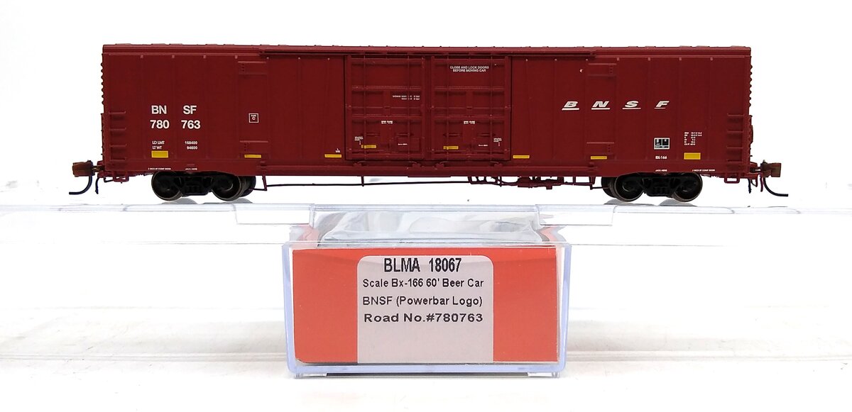 BLMA Models 18067 N Burlington Northern Santa Fe Bx-166 60' Beer Car #780763