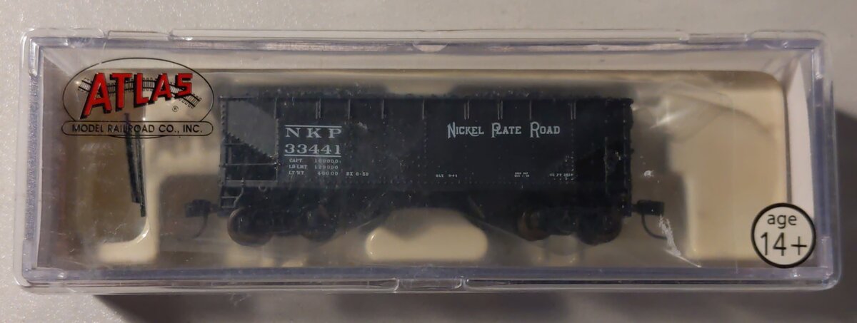 Atlas 40847 N Scale Nickel Plate Road Off Side Hopper #33441
