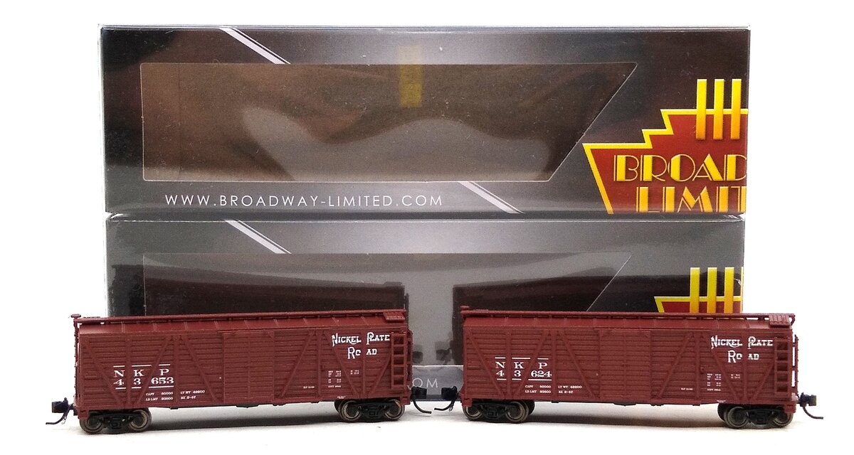 Broadway Limited 6592 N Nickel Plate Road Stock Car without Sound (Set of 2)