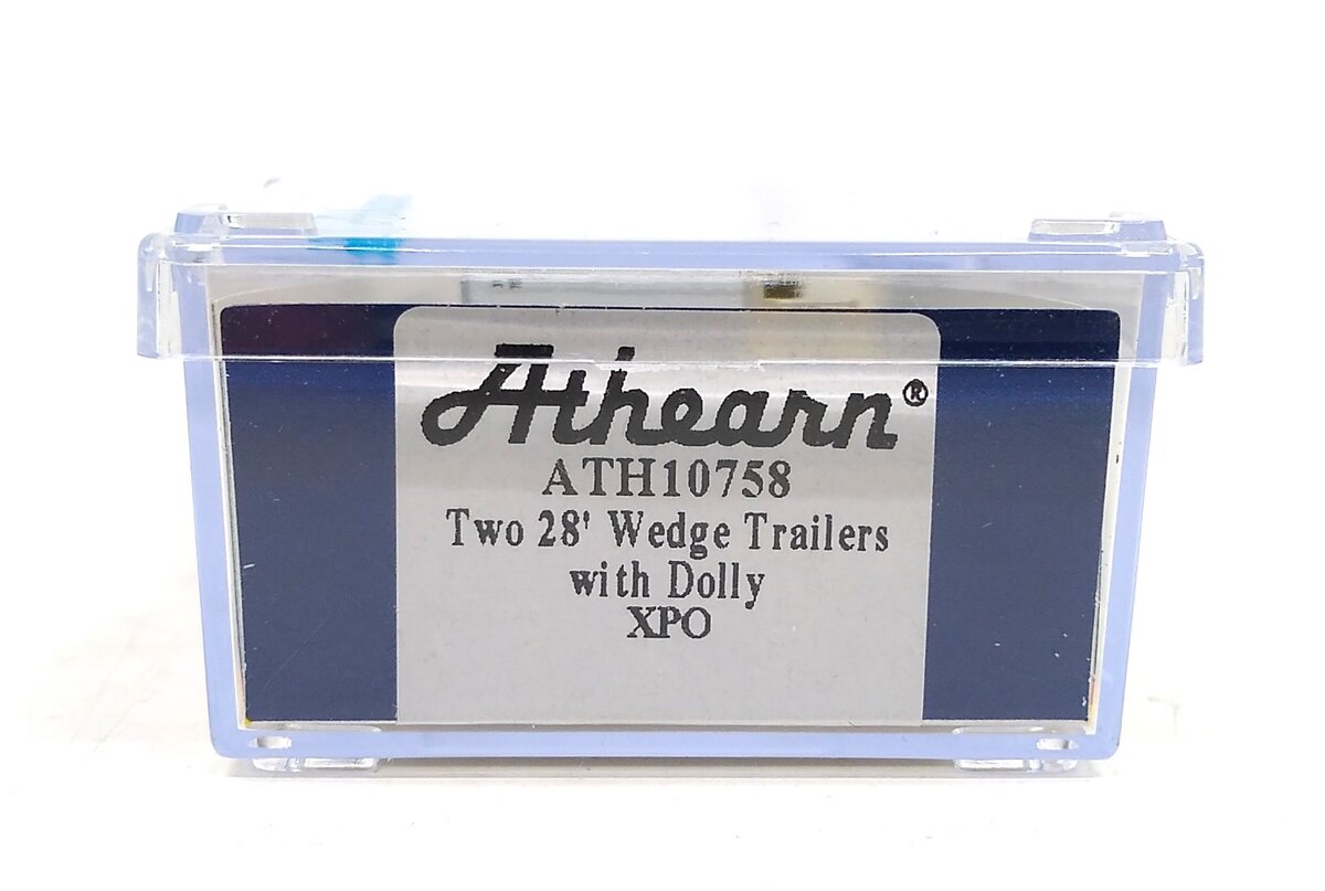 Athearn 10758 N XPO 28' Wedge Trailers w/Dolly (Pack of 2)