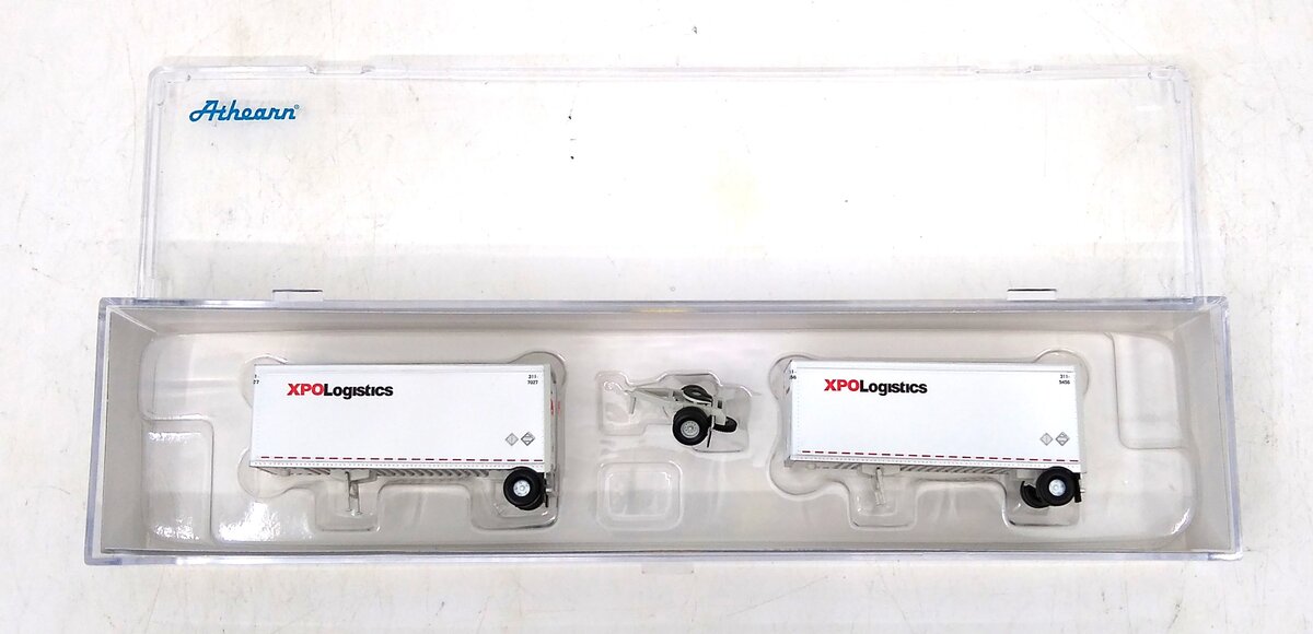 Athearn 10758 N XPO 28' Wedge Trailers w/Dolly (Pack of 2)