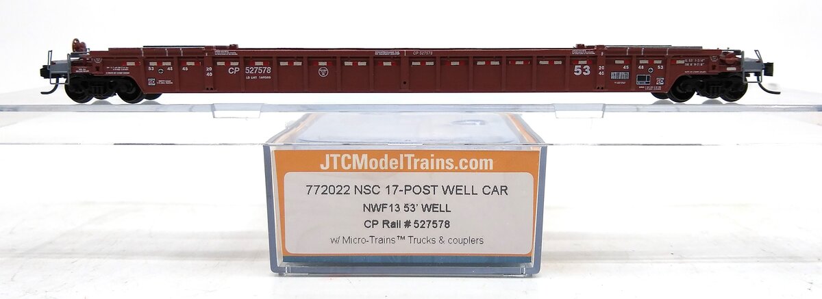 JTC Model Trains 772022 N CP Rail NSC 53' 9 Post Well Car #527578