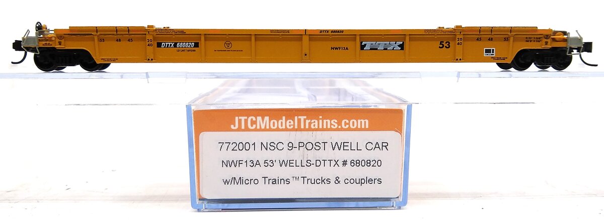 JTC Model Trains 772001 N Scale NSC TTX 53' 9 Post Well Car #680850