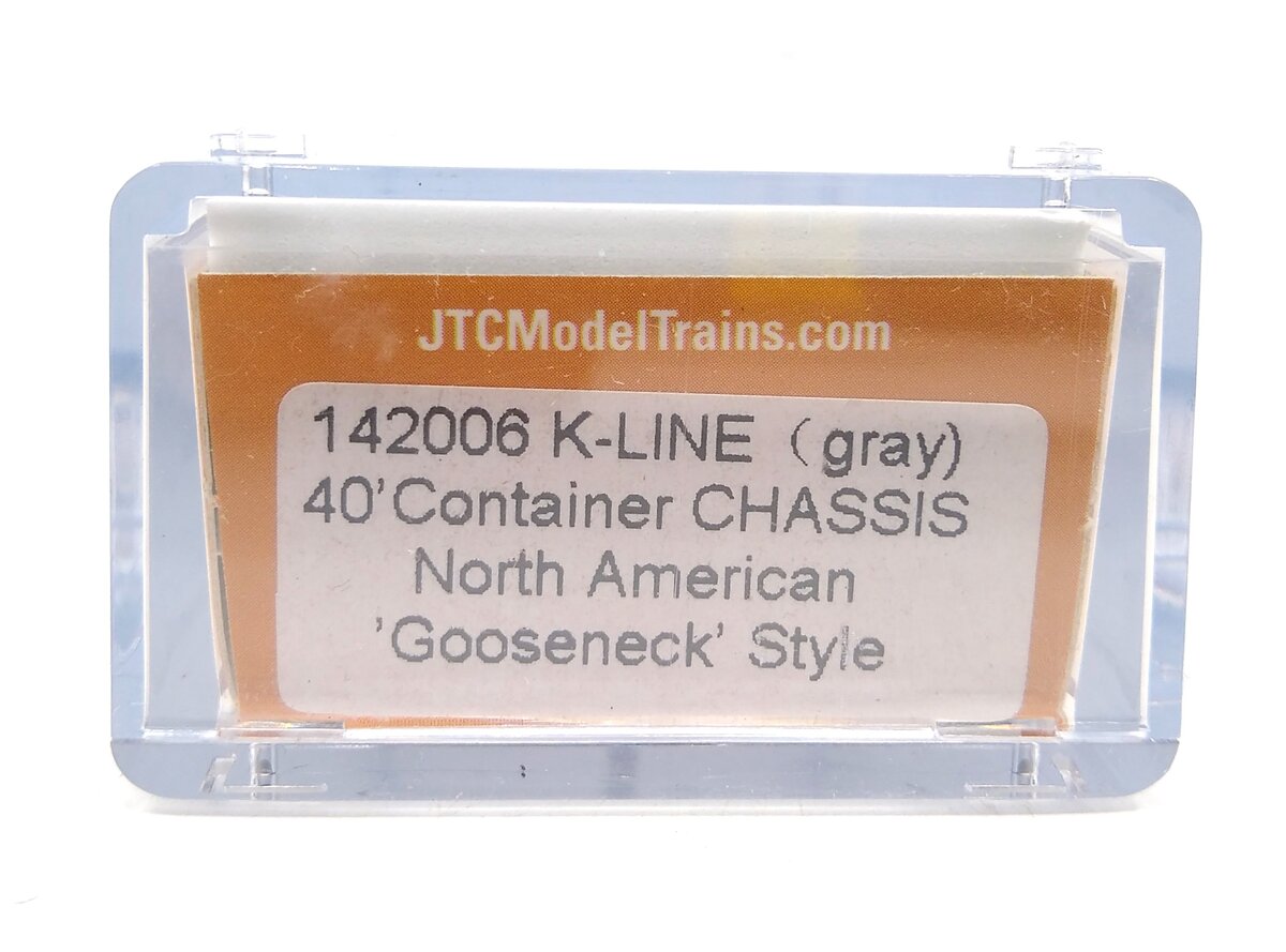 JTC Model Trains 142006 N K-Line 40' Chassis Container (Pack of 2)