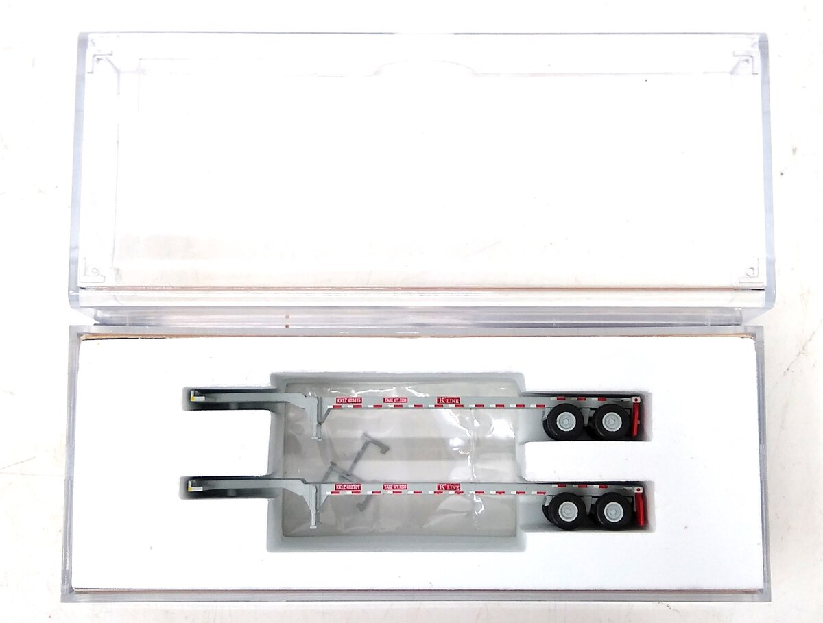 JTC Model Trains 142006 N K-Line 40' Chassis Container (Pack of 2)