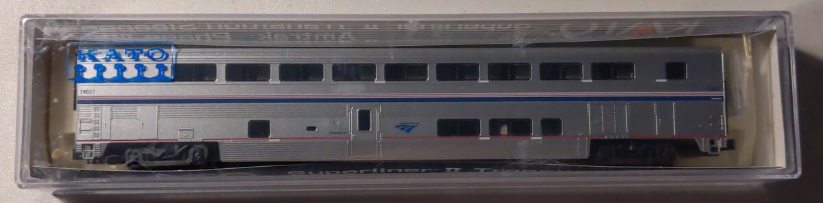 Kato 156-0954 N Amtrak Superliner II Transition Sleeper Car #39027 w/ Lighting LN/Box
