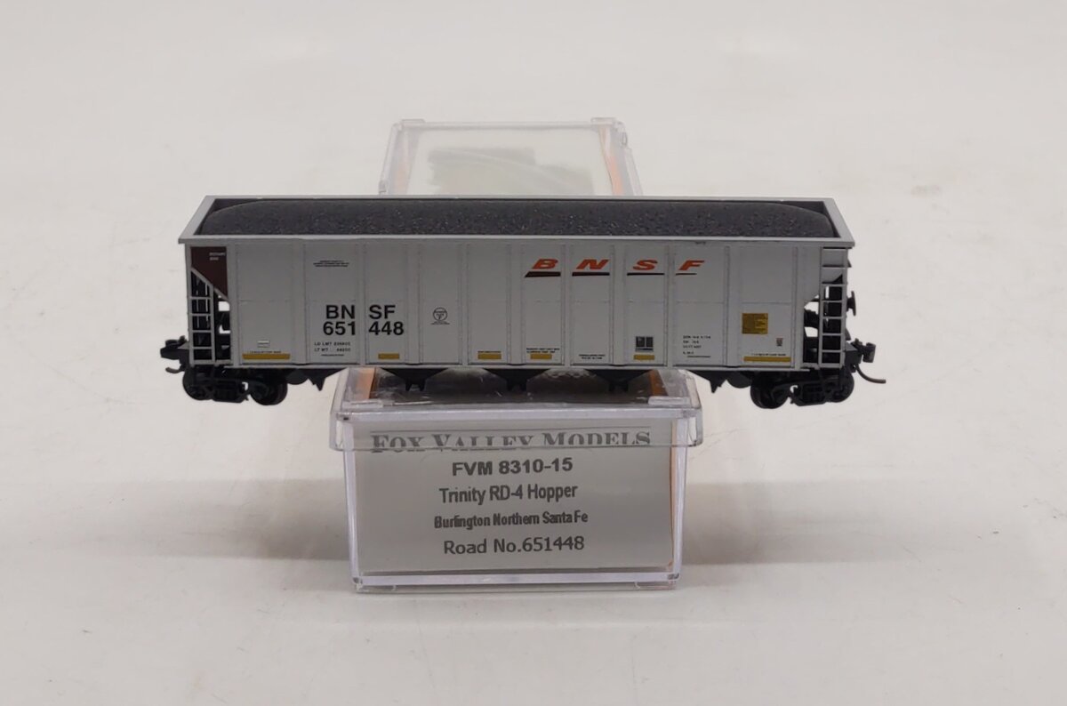 Fox Valley Models 8310-15 N Scale BNSF Trinity RD-4 Hopper #651448