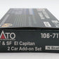 Kato 106-7115 N Scale Santa Fe El Capitan 2-Car Add-On Set LN/Box