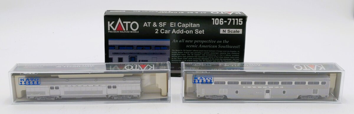 Kato 106-7115 N Scale Santa Fe El Capitan 2-Car Add-On Set LN/Box