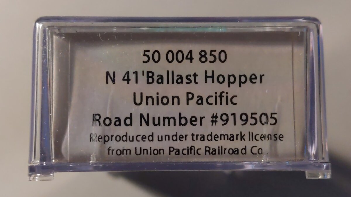 Atlas 50004850 N Scale Union Pacific 41' Ballast Hopper Car #919505