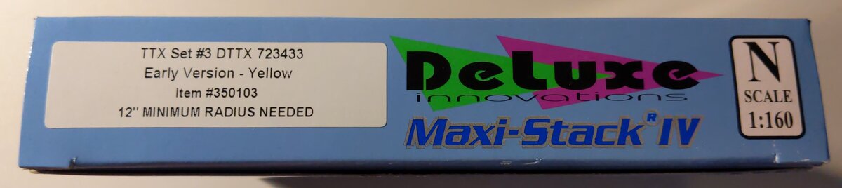 Deluxe Innovations 350103 N TTX Maxi-Stack IV 3-Unit Intermodal Well Car Set
