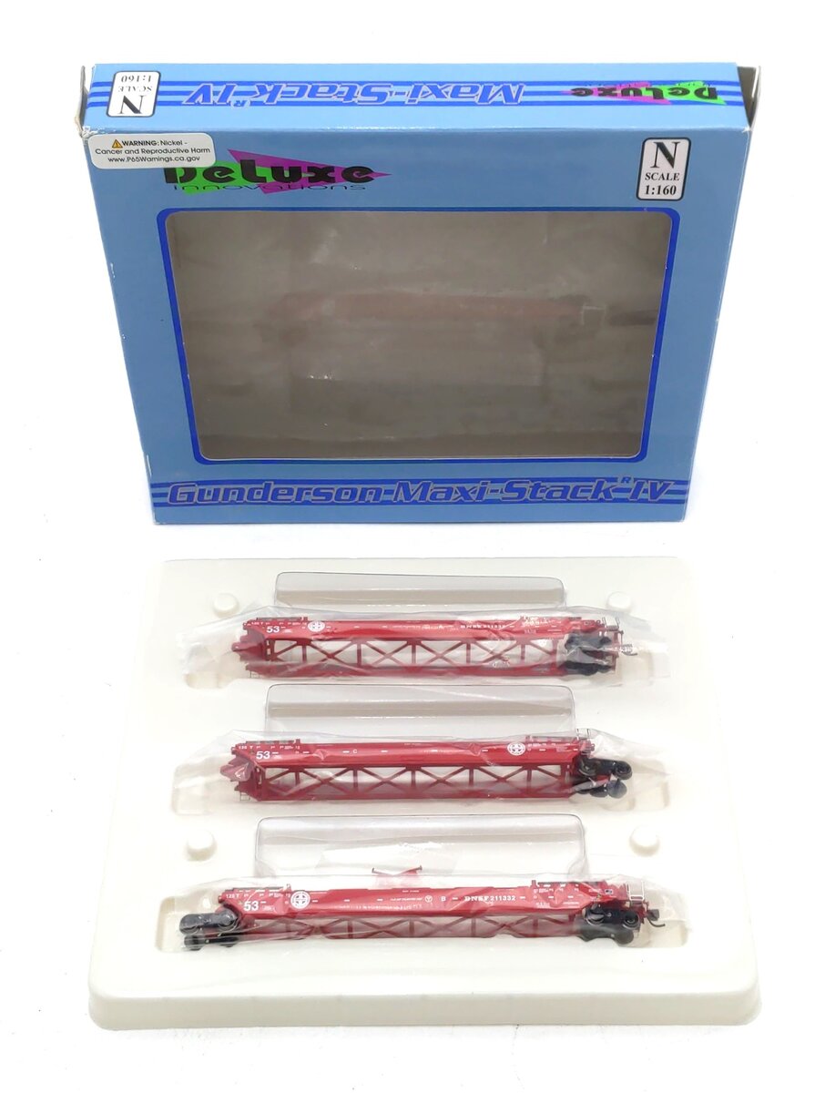 Gunderson Maxi-Stack IV 3-Unit Intermodal Well Car - Ready to Run