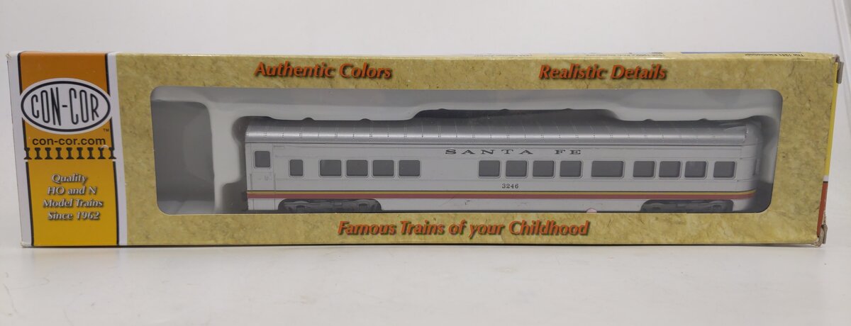 Con-Cor 0001-000970 HO Scale Santa Fe 72 Ft Observation Passenger Car #3246