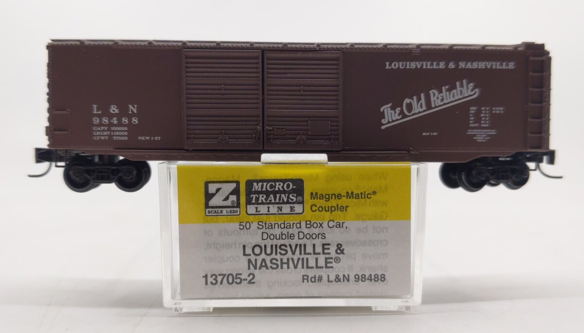 Micro-Trains 13705-2 Z Scale Louisville & Nashville 50' Standard Boxcar #98488 LN/Box