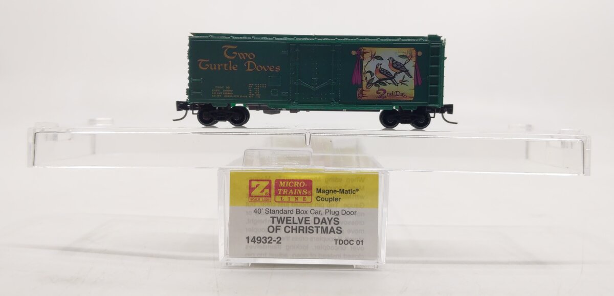 Micro-Trains 14932-2 Z Scale Twelve Days Of Christmas "Two Turtle Doves" Boxcar LN/Box