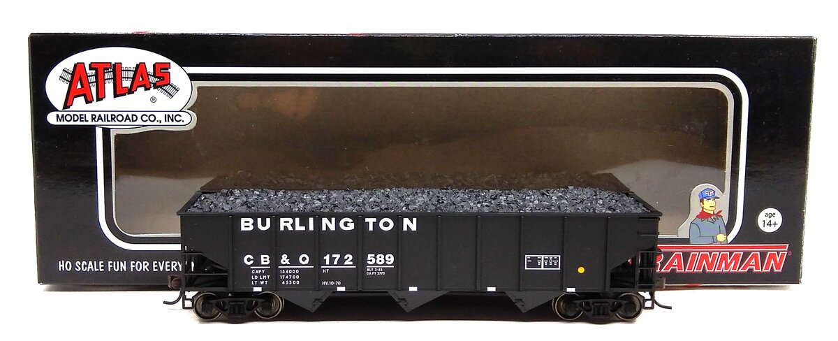 Atlas 20002909 HO Chicago, Burlington & Quincy 70 Ton 3-Bay Open Hopper #172589