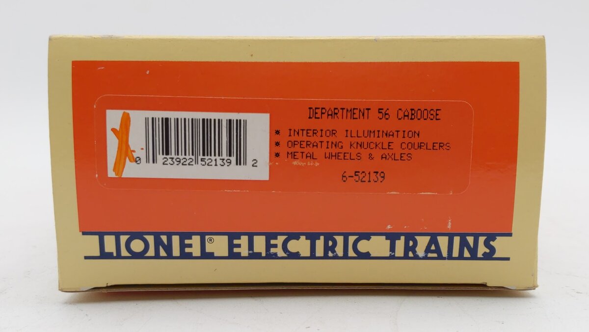 Lionel 6-52139 O Gauge Department 56 Caboose #6256 LN/Box