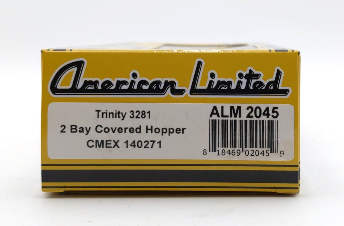 American Limited Models 2045 HO CMEX Trinity 3281 2-Bay Covered Hopper #140271
