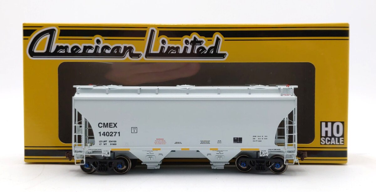 American Limited Models 2045 HO CMEX Trinity 3281 2-Bay Covered Hopper #140271