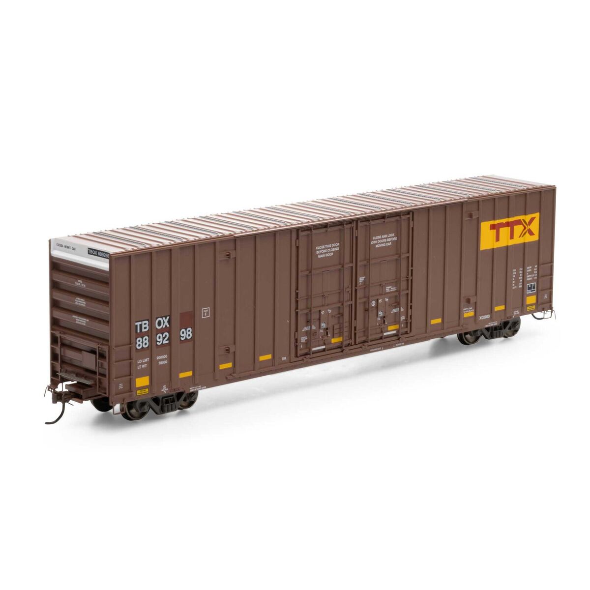 Athearn 75298 HO TBOX/TTX/Patched RTR 60' Gunderson Boxcar #889298