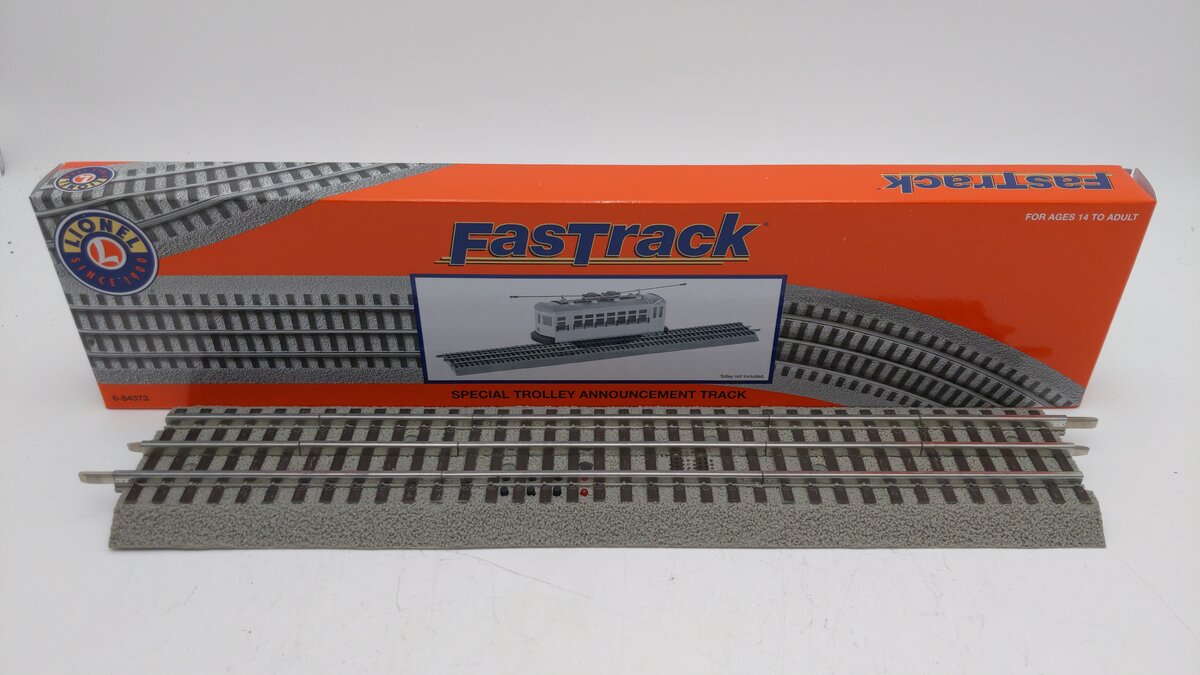 Lionel 6-84373 O 15'' Special Trolley Announcement FasTrack Section LN/Box
