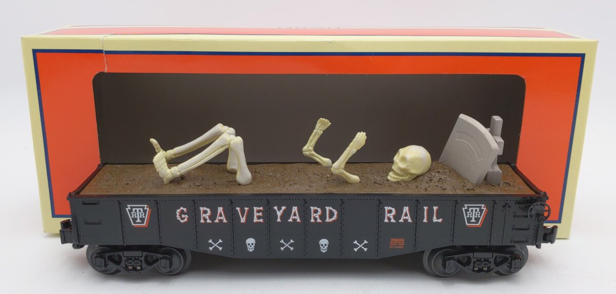 Lionel 6-26604 O Gauge Halloween Spooky Grave Gondola LN/Box