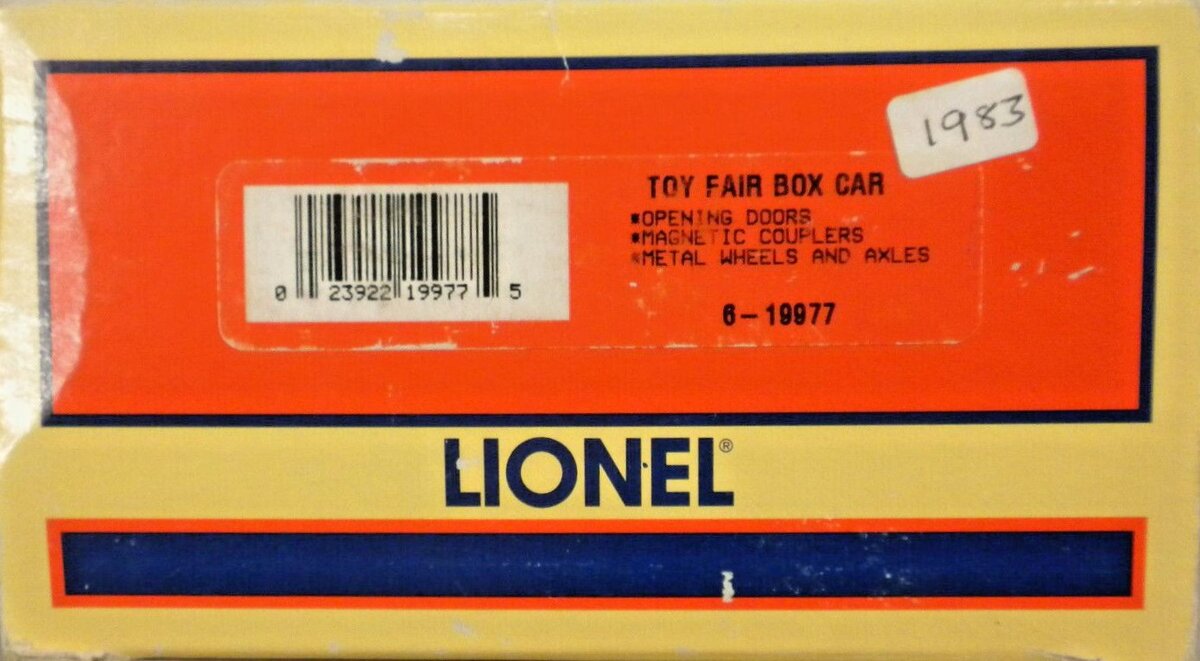 Lionel 6-19977 O Gauge 1999 Toy Fair Boxcar LN/Box