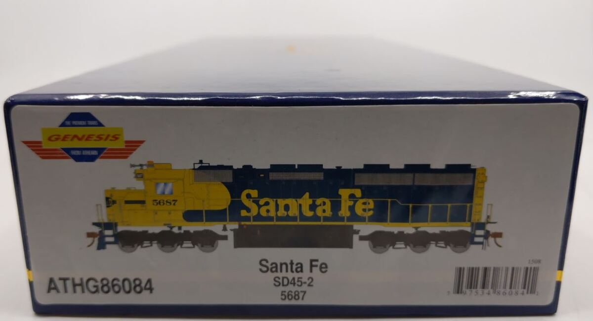 Athearn G86084 HO Santa Fe SD45-2 Diesel Locomotive #5687
