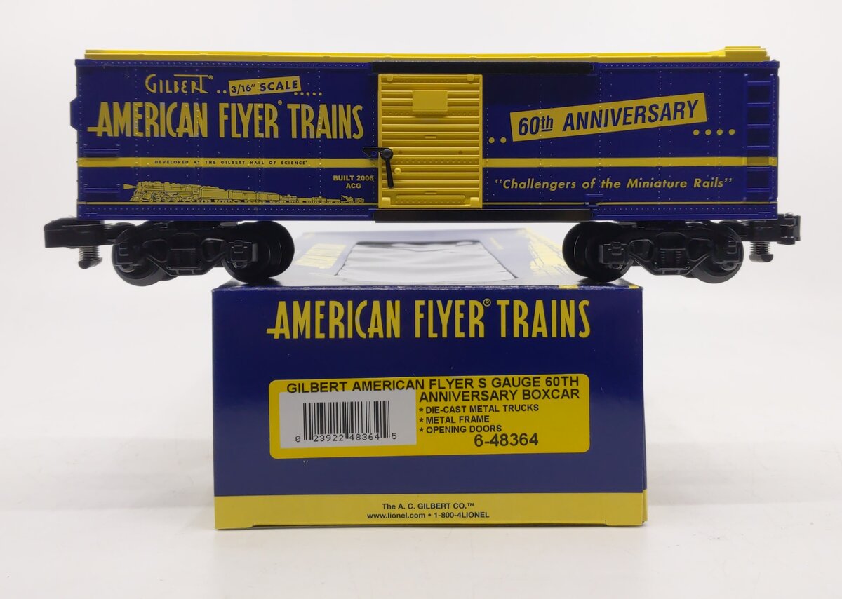 American Flyer 6-48364 S Scale 60th Anniversary Boxcar LN/Box