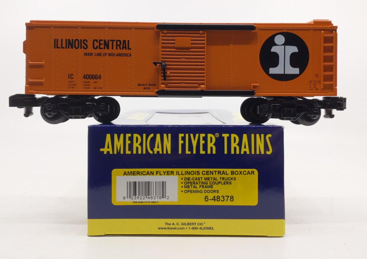 American Flyer 6-48378 S Gauge Illinois Central Boxcar #400664