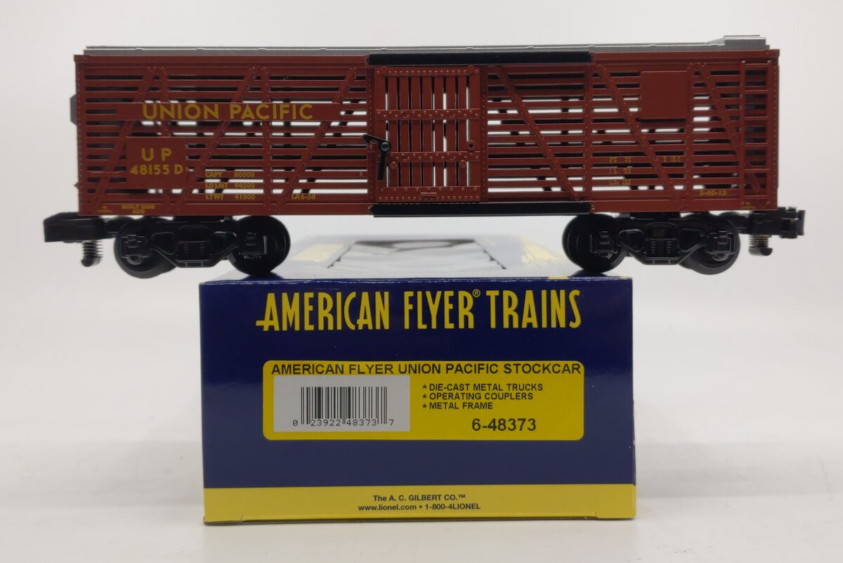 American Flyer 6-48373 S Scale Union Pacific Stockcar