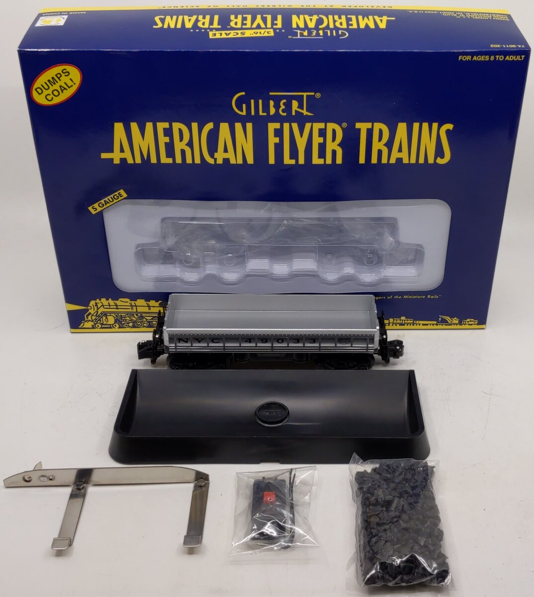 American Flyer 6-49033 S Scale New York Central Coal Dump Car #49033
