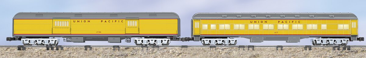 American Flyer 6-48983 S Union Pacific Heavyweight Passenger Cars (Set of 2) LN/Box