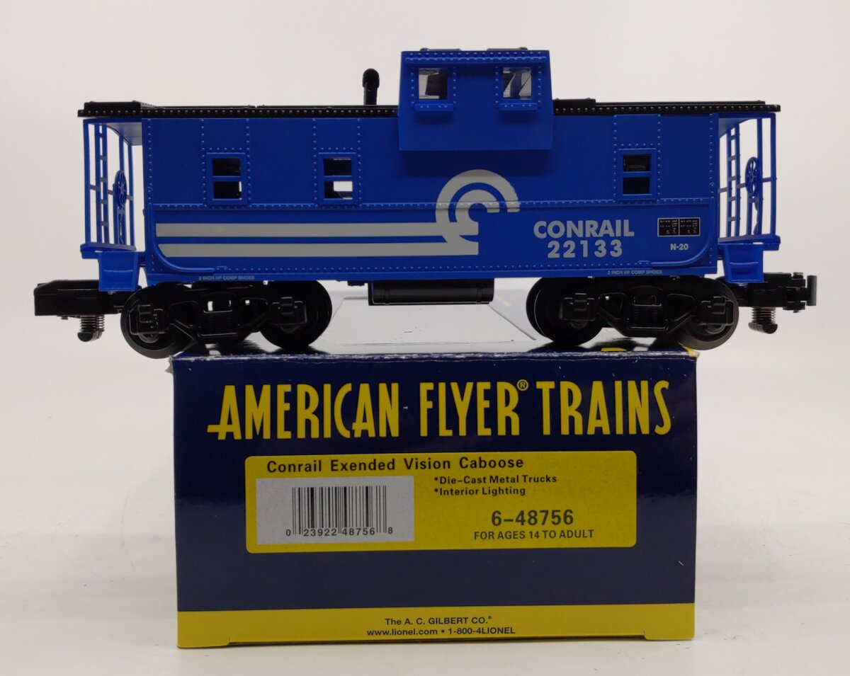 American Flyer 6-48756 S Scale Conrail Extended Vision Caboose #22133