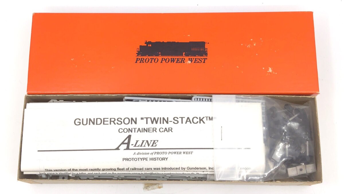 A-Line 27103 HO Undecorated Gunderson Twin-Stack 5-Unit Container Car LN/Box